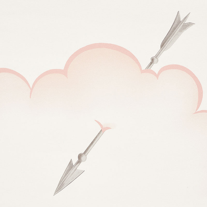 Mercurio Blush by Schumacher Clouds & Arrows Wallpaper – Schumacher 5009351