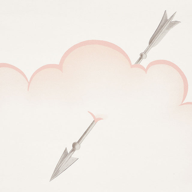 Mercurio Blush by Schumacher Clouds & Arrows Wallpaper – Schumacher 5009351