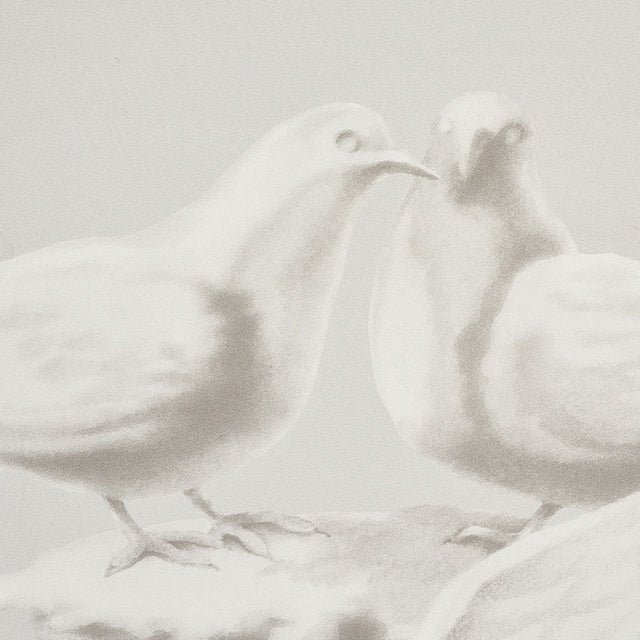 GIUNONE Stone by Charlap Hyman & Herrero Sculptural Bird Wallpaper – Schumacher 5009360