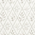 ENDIMIONE wallpaper in grey by Schumacher, featuring a botanical diamond pattern from the Charlap Hyman & Herrero collection.