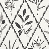 ENDIMIONE Carbon by Schumacher Botanical Diamond Wallpaper – Schumacher 5009373