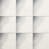 Hand-shaded geometric grid wallpaper in grey and white, Linfea by Schumacher.