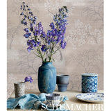 MORI HEMP SHIMMER Moonstone Botanical Wallpaper – Schumacher 5009390
