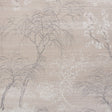 MORI HEMP SHIMMER wallpaper in Moonstone, a handpainted botanical print with traditional tree motifs on a textured ground by Schumacher.