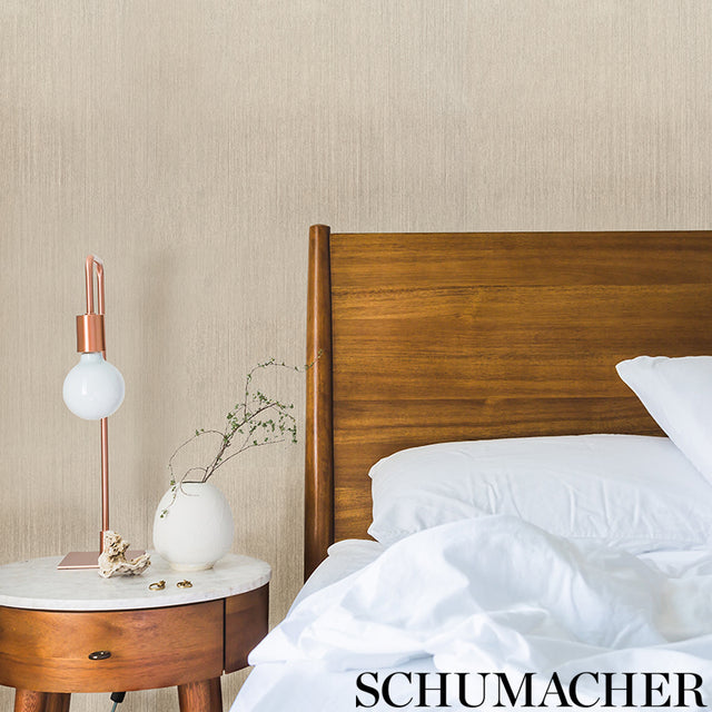 JOPLIN Antique Gold by Schumacher Relaxed Glamour Metallic Textured Wallcovering – Schumacher 5009410