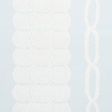 Coralline Mineral wallpaper by Schumacher featuring a graphic scallop and rope pattern in a light, nautical style.