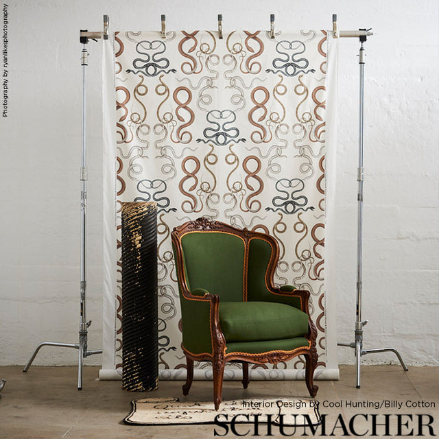 GIOVE Agate & Onyx by Schumacher Mythological Snake Wallpaper – Schumacher 5009462