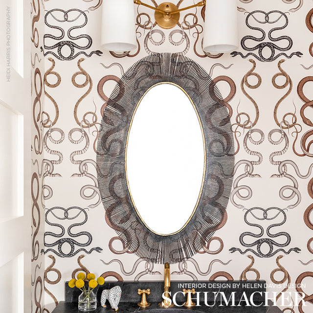 GIOVE Agate & Onyx by Schumacher Mythological Snake Wallpaper – Schumacher 5009462