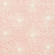 Flower Shock Sisal wallpaper in Peony by Celerie Kemble for Schumacher. Abstract floral pattern in pink on woven grasscloth ground.