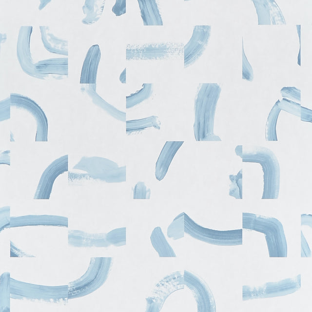SEPIESSA PANEL SET Sky by Caroline Z Hurley Abstract Blue Wallpaper – Schumacher 5009490