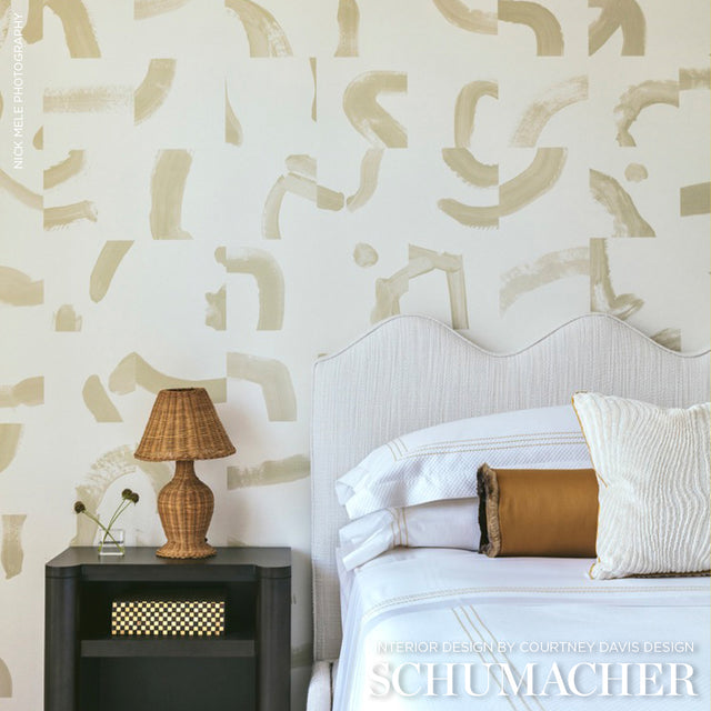Sepiessa Panel Set Neutral by Caroline Z Hurley Abstract Wall Mural – Schumacher 5009492