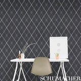 Kasumi Diamond Chalkboard by Schumacher Small-Print Wallcovering – Schumacher 5009510