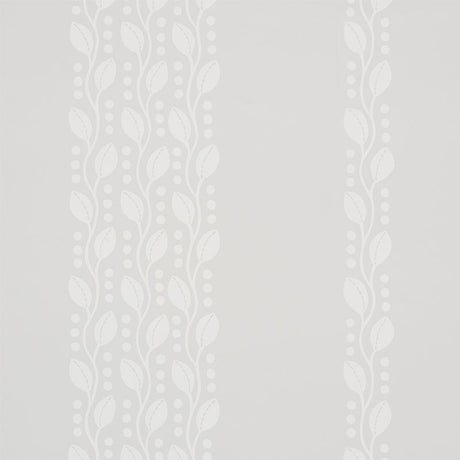 LILLIAN VINE wallpaper in grey by Schumacher, featuring a small-scale vine and dot pattern in a vertical stripe design.