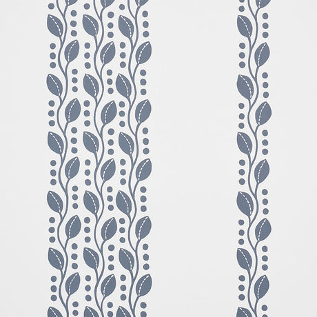 LILLIAN VINE wallpaper in Carbon by Schumacher, featuring a small-scale vine and dot pattern in a modern, graphic style.