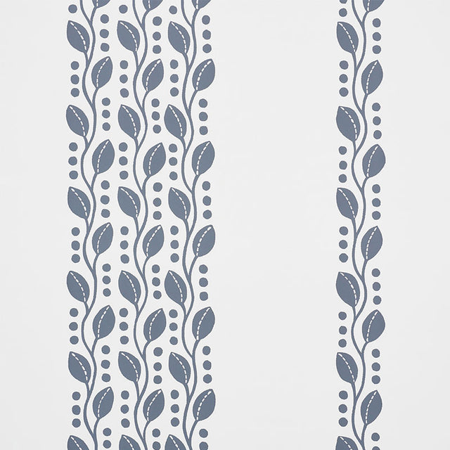 LILLIAN VINE wallpaper in Carbon by Schumacher, featuring a small-scale vine and dot pattern in a modern, graphic style.