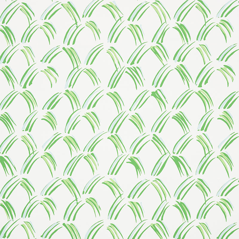 TREVI DIAMOND wallpaper in Grass colorway, featuring a small-scale hand-painted diamond pattern by Schumacher.