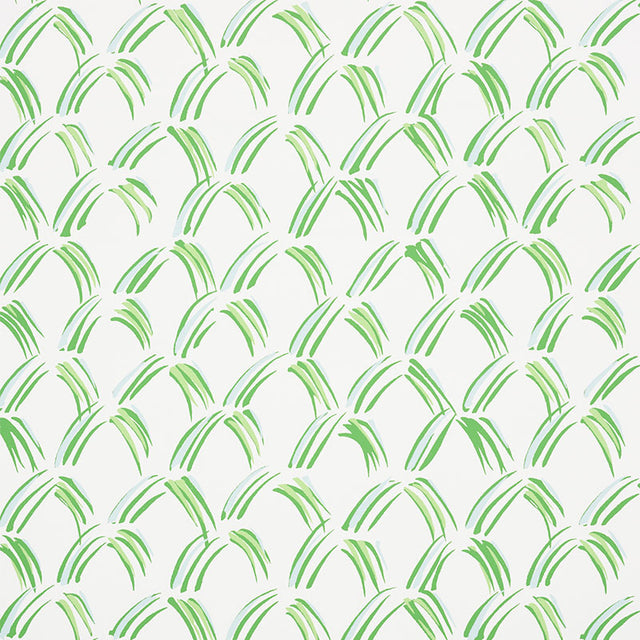 TREVI DIAMOND wallpaper in Grass colorway, featuring a small-scale hand-painted diamond pattern by Schumacher.