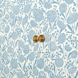 Chrysanthemum Chambray by Schumacher Small-Print Floral Wallpaper – Schumacher 5009550