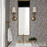 Chrysanthemum Carbon by Schumacher Small-Print Floral Wallpaper – Schumacher 5009553