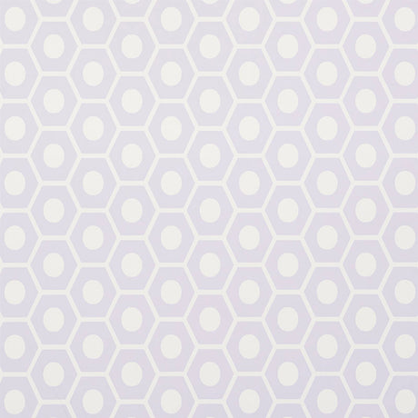 Queen B Lavender geometric honeycomb wallpaper by Schumacher, Studio Bon collection