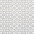 QUEEN B wallpaper in grey by Schumacher, featuring a modern geometric honeycomb pattern.