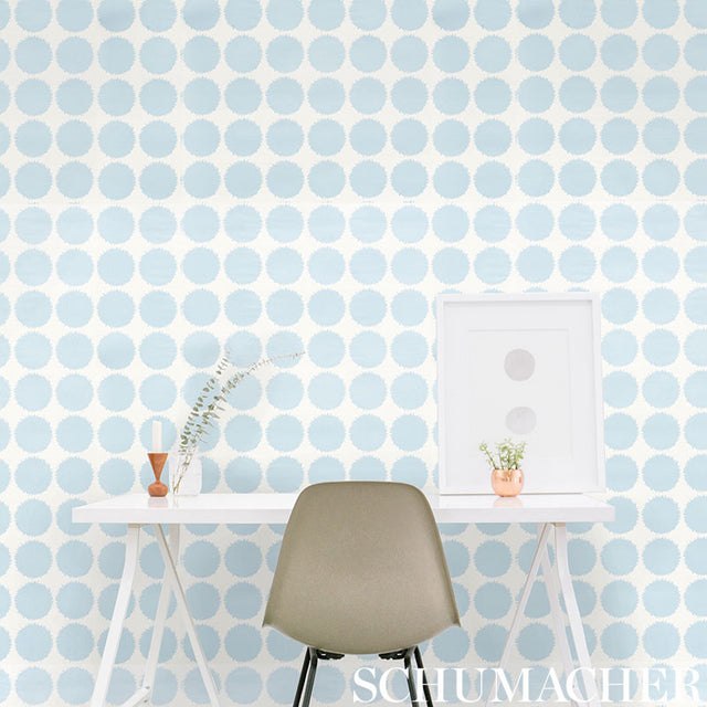 FUZZ Grey by Schumacher Modern Dot Wallpaper – Schumacher 5009583