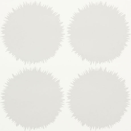 FUZZ wallpaper in grey by Schumacher, featuring a playful circular dot pattern from the Studio Bon collection.