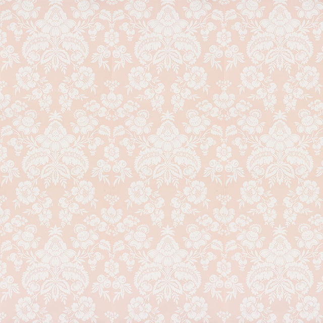 Simone Damask Blush by Schumacher Classic Damask Wallpaper – Schumacher 5009611