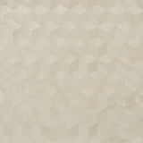 Chevron Inlay Blond handmade wood veneer geometric wallpaper by Schumacher, shown in a modern interior setting.