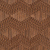 Chevron Inlay Walnut by Schumacher Handmade Wood Veneer Wallpaper – Schumacher 5009631