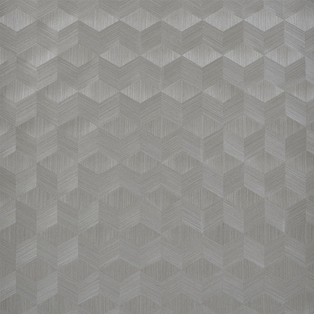 Chevron Inlay wallpaper in Birch by Schumacher, featuring a sophisticated handmade chevron pattern with genuine wood veneer.