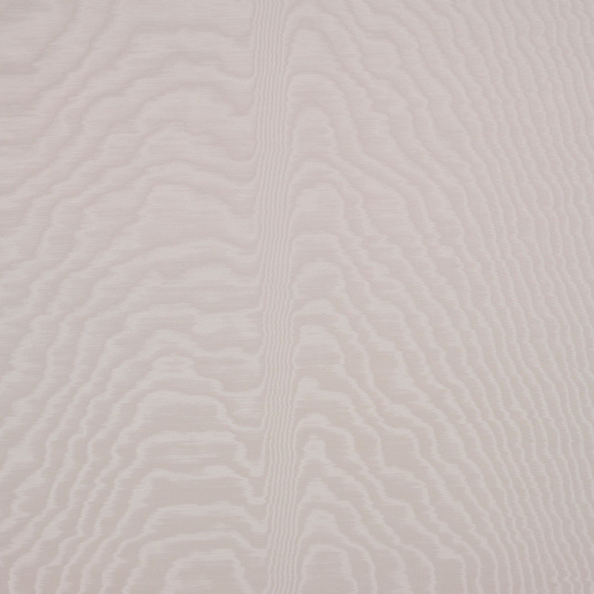 Moire wallcovering in Dove by Schumacher, featuring a watery, irregular moiré pattern with a delicate faille weave in a soft neutral shade, installed in a modern bedroom.