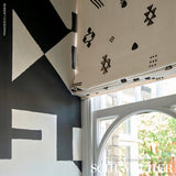 Binary Panel Set Black by Porter Teleo Modern Geometric Wallpaper Mural – Schumacher 5009690