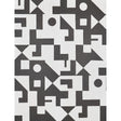 Binary Panel Set by Porter Teleo for Schumacher. Black and white geometric abstract wallpaper mural shown in modern interiors.