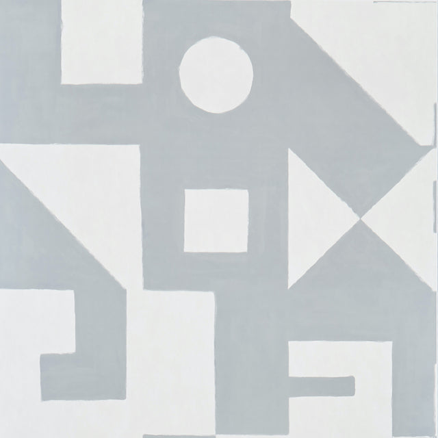 Binary Panel Set Silver by Porter Teleo Geometric Wall Mural – Schumacher 5009691