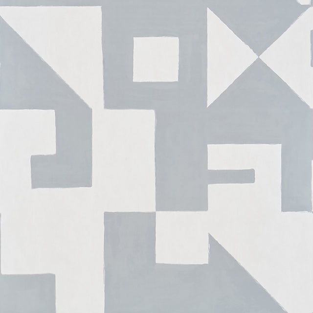 Binary Panel Set Silver by Porter Teleo Geometric Wall Mural – Schumacher 5009691