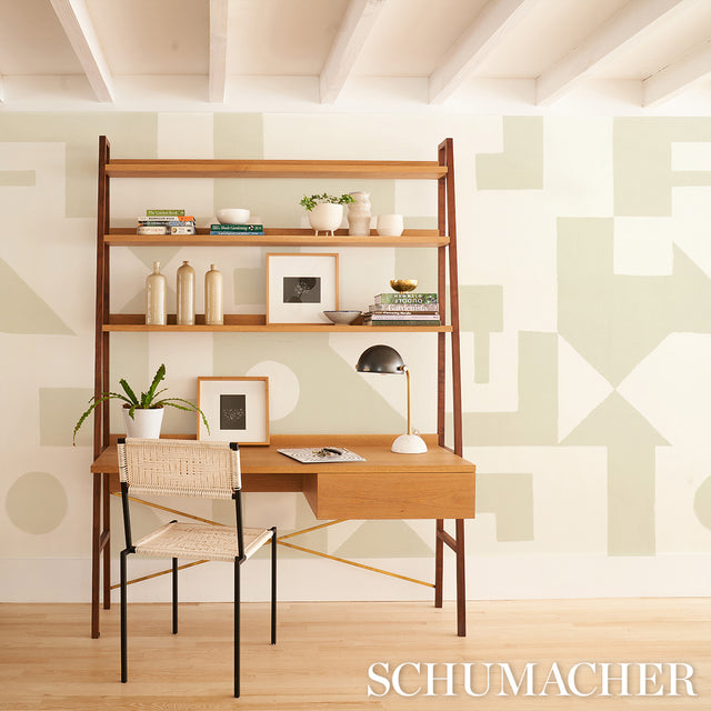 Binary Panel Set Natural by Porter Teleo Geometric Mural Wallcovering – Schumacher 5009693
