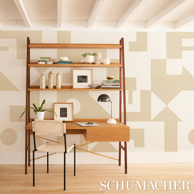 Binary Panel Set Camel by Porter Teleo Modern Geometric Wall Mural – Schumacher 5009694