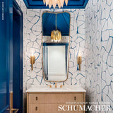 FILIGREE Navy by Porter Teleo Abstract Modern Wallpaper – Schumacher 5009700