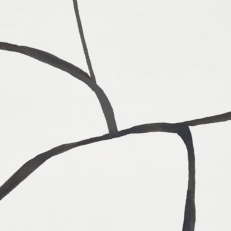 FILIGREE Black and White by Porter Teleo Abstract Modern Wallpaper – Schumacher 5009704
