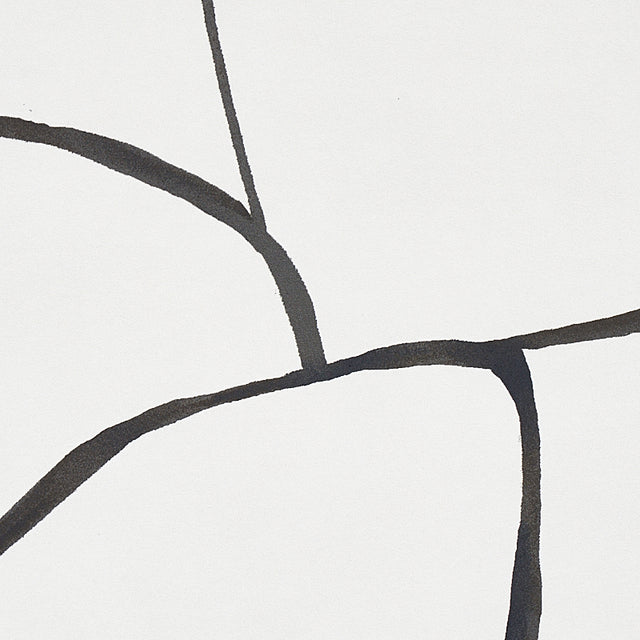 FILIGREE Black and White by Porter Teleo Abstract Modern Wallpaper – Schumacher 5009704