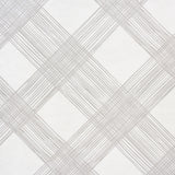 Hand-painted look trellis pattern wallpaper in linen color by Porter Teleo for Schumacher