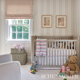 Nauset Stripe Blush by Schumacher Chambray Collection Wallpaper – Schumacher 5009742