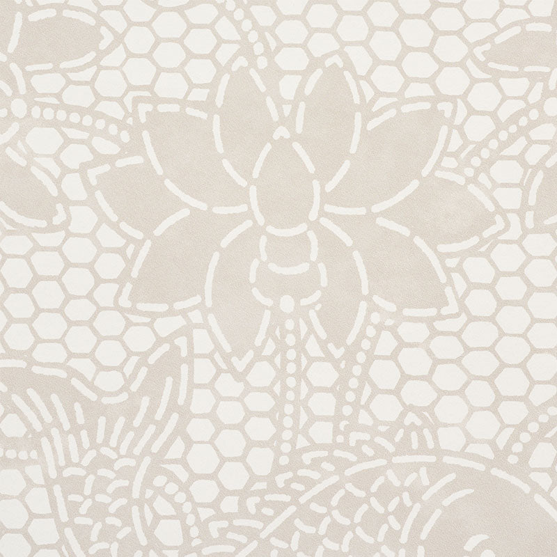 Lotus Batik Natural by Schumacher Painterly Batik-Inspired Wallpaper – Schumacher 5009750