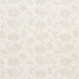 Lotus Batik wallpaper in Natural by Schumacher, featuring a painterly batik-inspired motif with fish and lotus flowers.