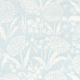 Chrysanthemum Sisal Sky by Schumacher Textured Floral Wallpaper – Schumacher 5009780