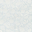 Chrysanthemum Sisal wallpaper in Sky, a mid-scale floral pattern with handprinted texture and dimension by Schumacher.