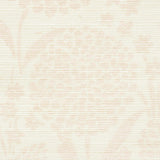 Chrysanthemum Sisal Blush by Schumacher Floral Textured Wallpaper – Schumacher 5009781