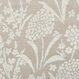 Chrysanthemum Hemp Shimmer Moonstone by Schumacher Floral Sisal Wallpaper – Schumacher 5009790