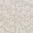 Chrysanthemum Hemp Shimmer wallpaper in Moonstone, a mid-scale floral handprinted on sisal with a shimmering texture.